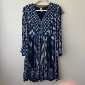 Akemi&Kin, Anthropologie, blue, Boho, patterned, embroidery, M
